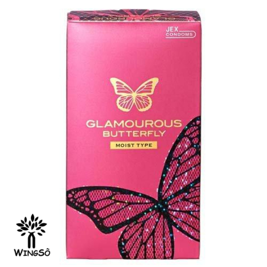 日本Jex Glamorous Butterfly魅力蝴蝶保濕潤滑型安全套 - 12片裝