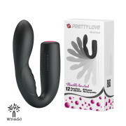 PRETTYLOVE Quintion Dual Vibrator 12頻震動可彎曲充電震動器