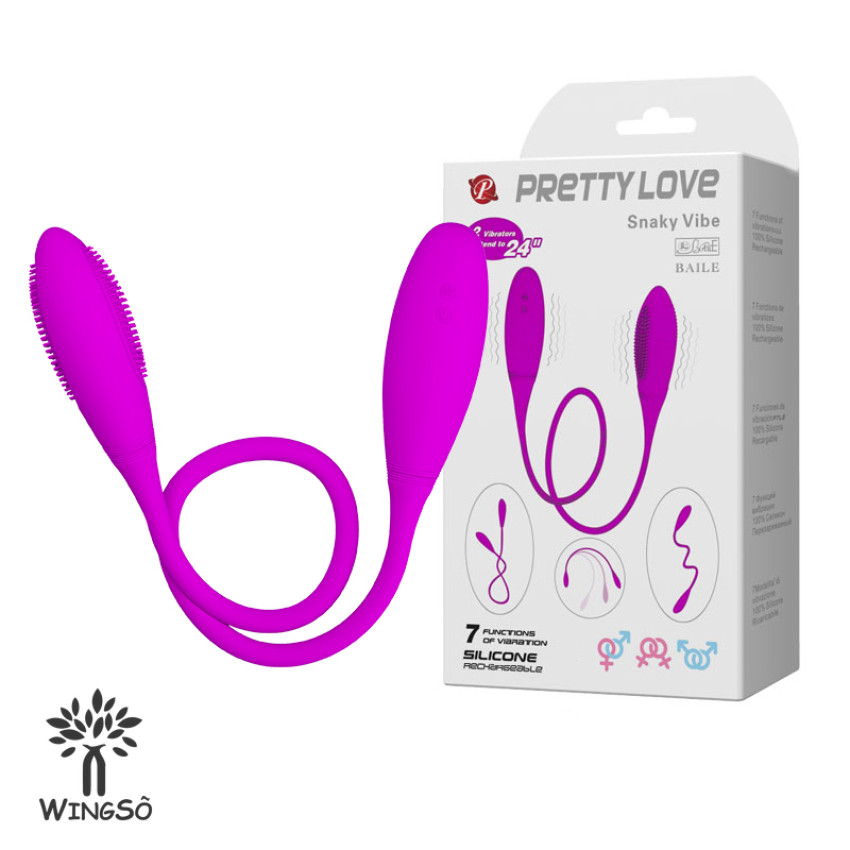 PRETTYLOVE Snaky Vibe 7頻震動強勁雙馬達前後可用按摩器(紫色)